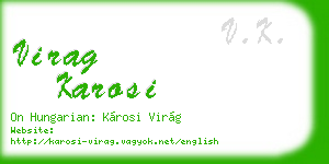 virag karosi business card